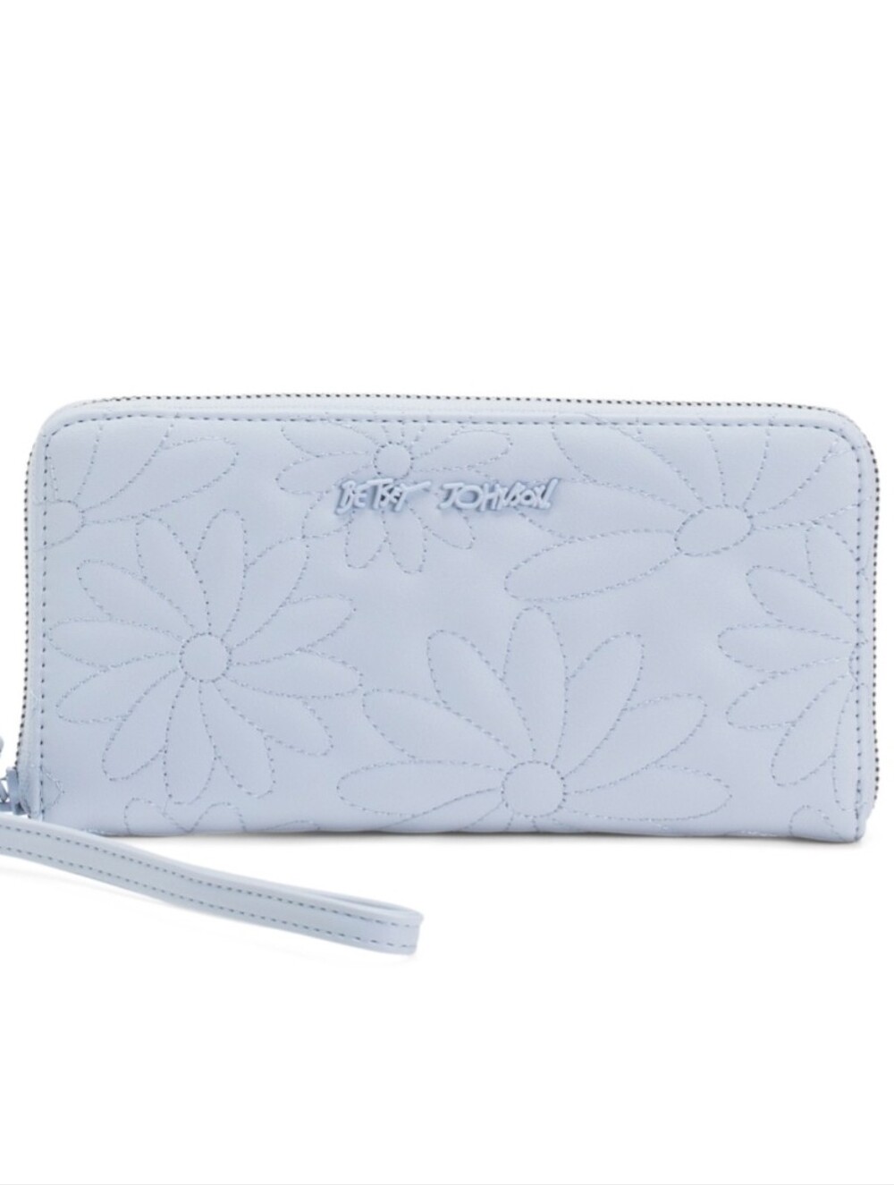 Betsey Johnson Blue Or Pink Wallet With Wristlet Strapped